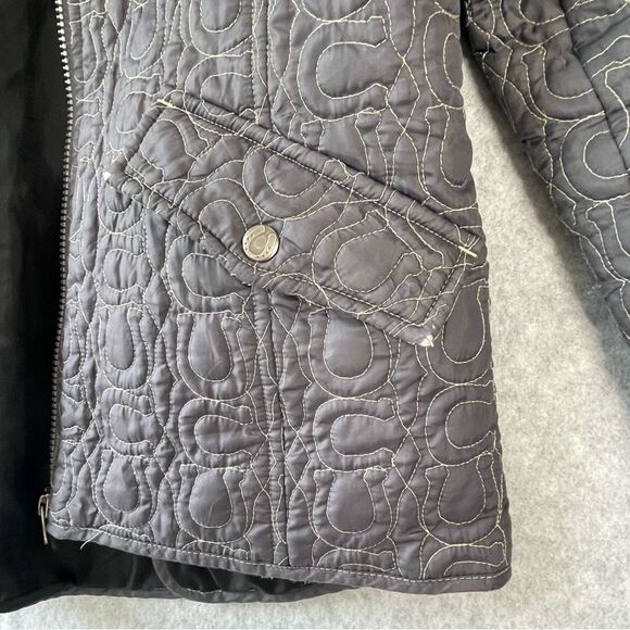 Womens Kerrits Quilted Equestrian Lightly Insulated Gray Jacket sz. Medium #AD - Picture 4 of 12